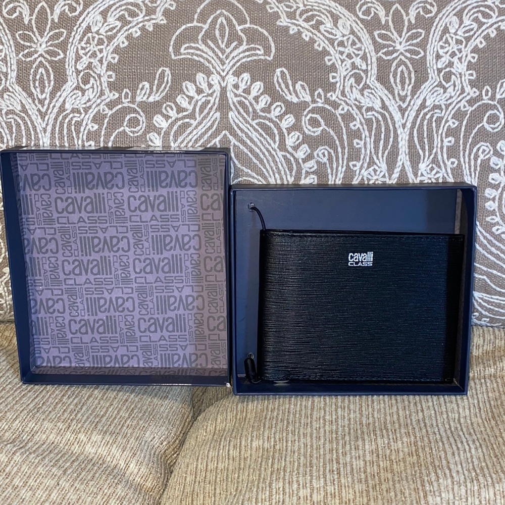 ♣️NWT Roberto Cavalli Genuine Leather Wallet
